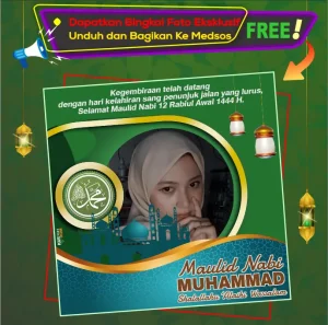twibbon bertema maulid Nabi Muhammad SAW 1444 Hijriyah (2022 M)