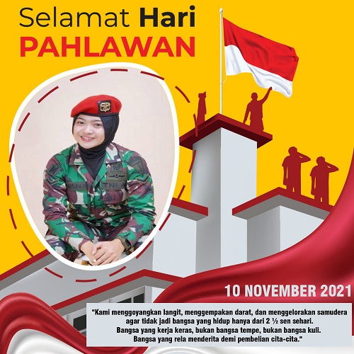 Free Twibbon Hari Pahlawan Nasional 10 November 2021