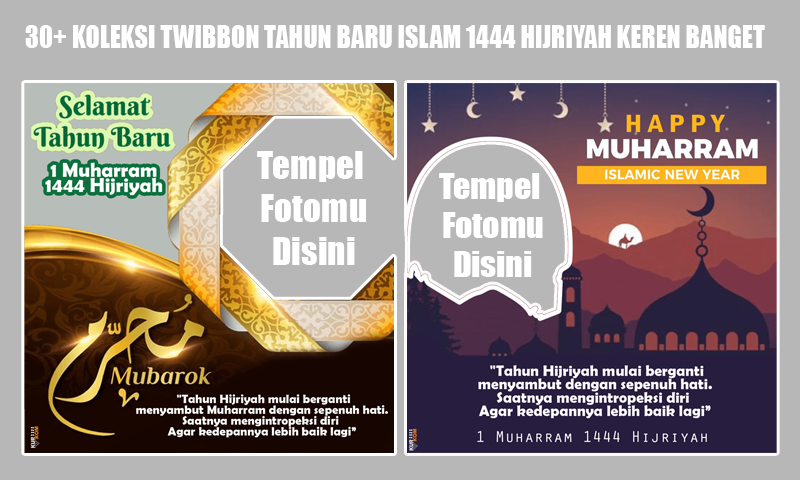 koleksi twibbon tahun baru Islam 1444 Hijriyah