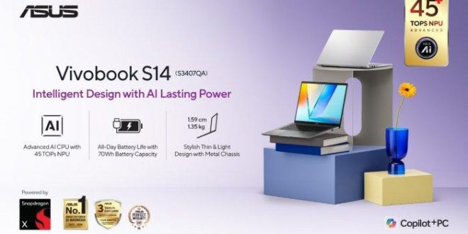 Senjata Biar Lebih Produktif dengan Laptop AI Terbaru, ASUS Vivobook S14 - S3407QA
